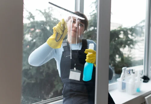 Nettoyage de vitres intérieures et extérieures à Bussac-Forêt